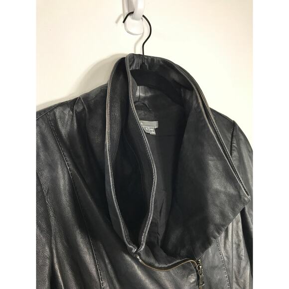 Vince Women's 100% Leather Zip Jacket - Picture 4 of 11